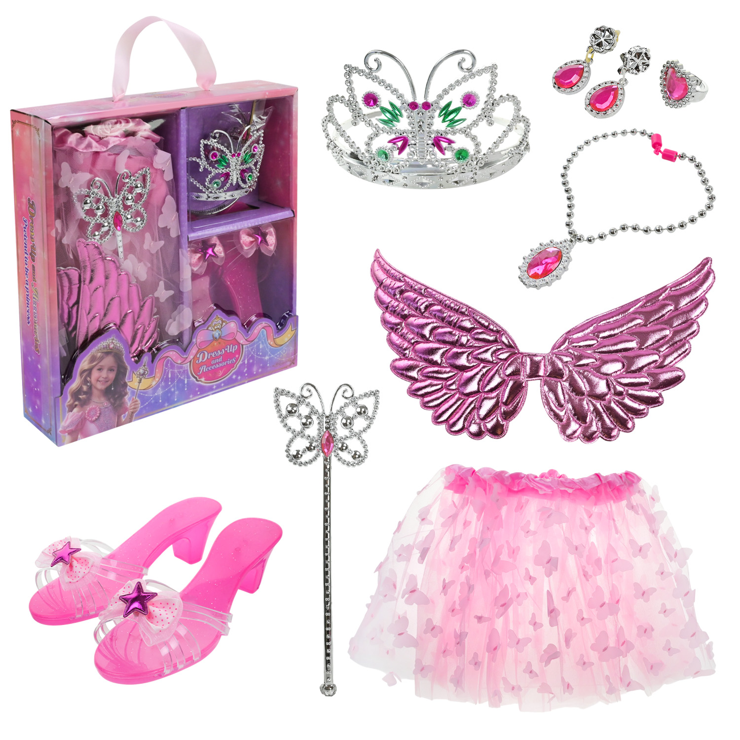 Аксесуари для дівчат арт. YH205-9 (48шт/2)   крила, спідничка, туфлі, аксес короб. 29*31*6.5