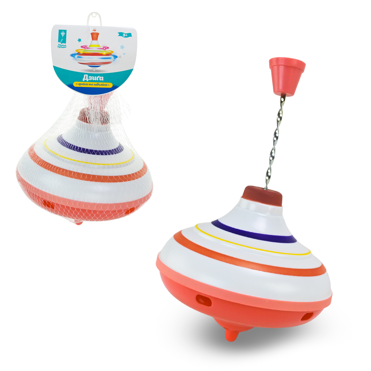 Дзига арт. PL-725-39 (144шт/2) р-р 13*13*15 см, у сітці 14*14 см,