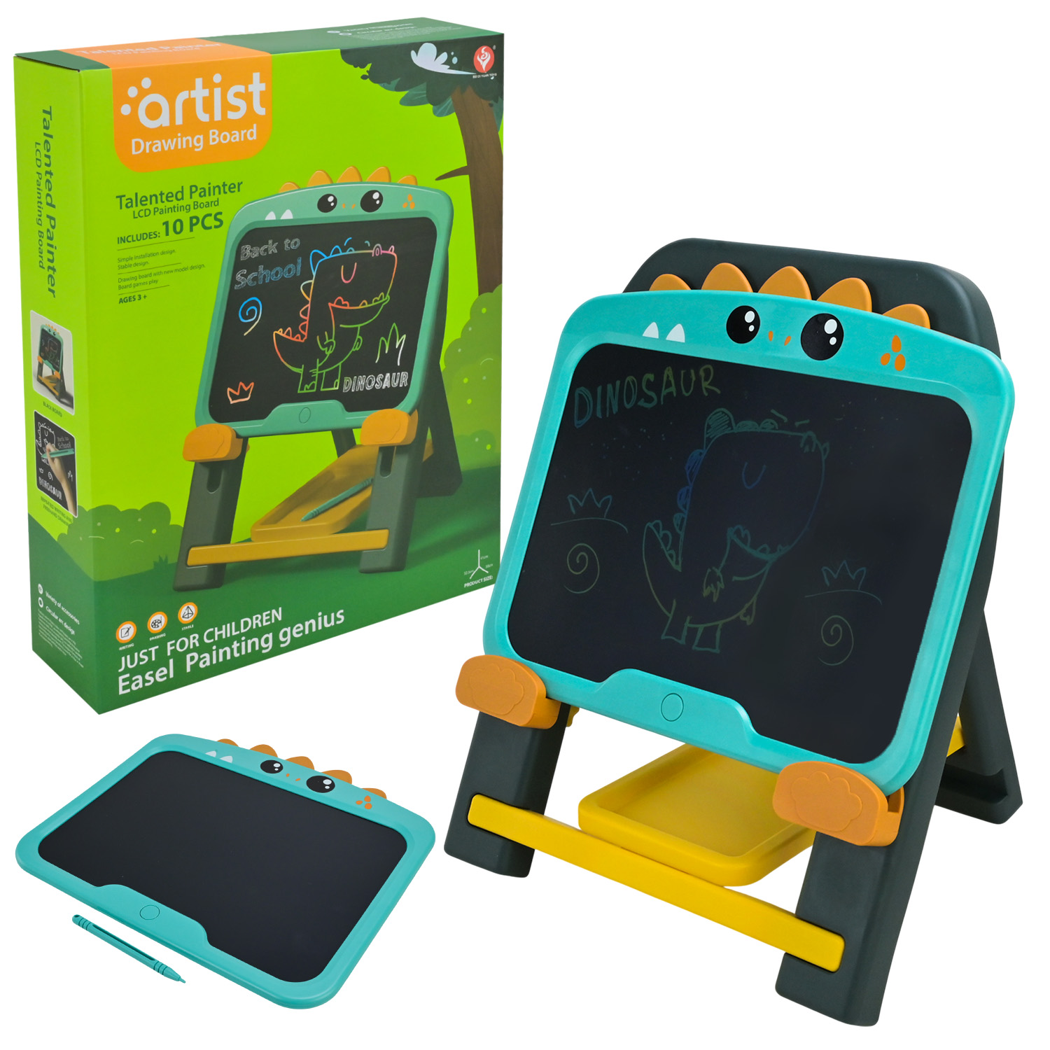 Мольберт арт. 050-79 (18шт) , р-р 32,5*30*41см, у  комплекті 2 стилуси, у короб. 42*9*33см