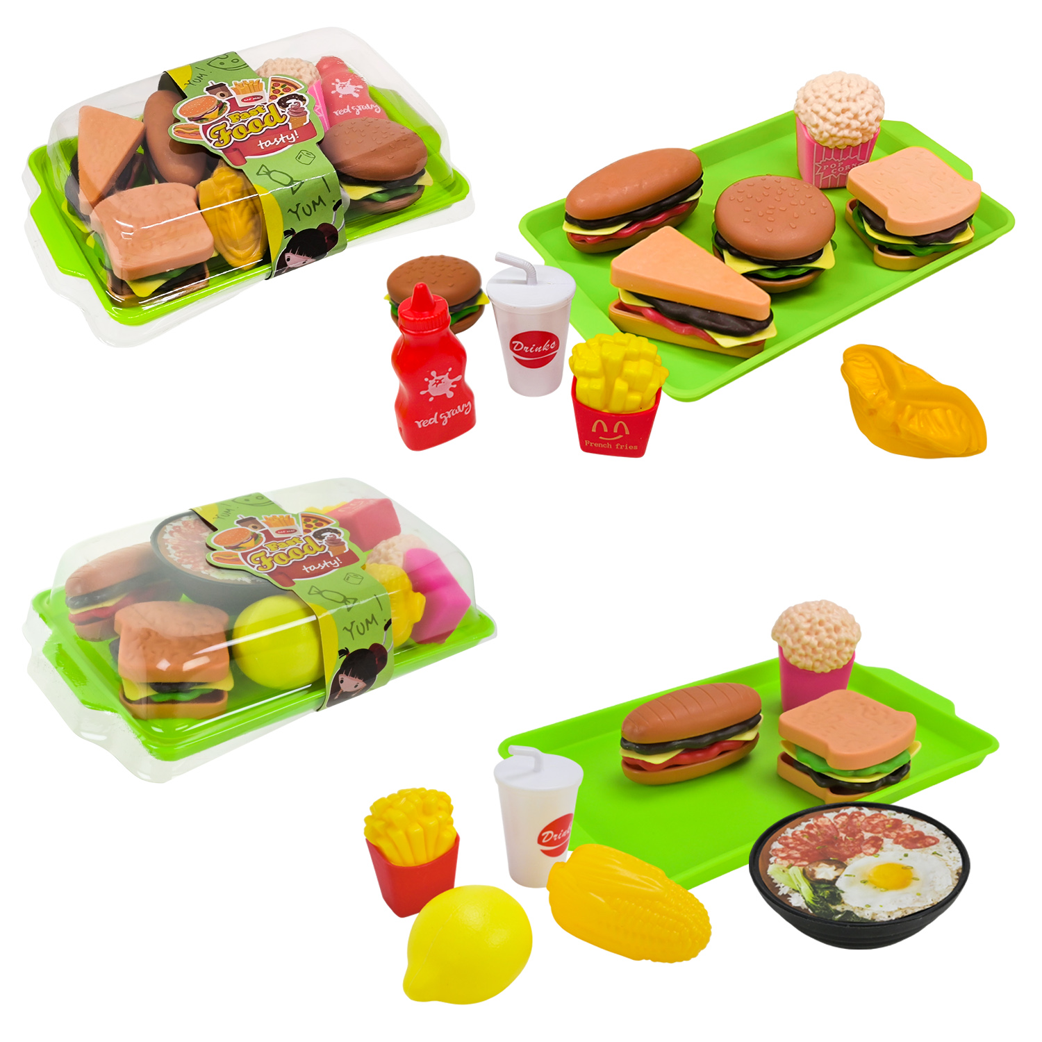 Іграшка  Fast food set арт. 6001/2 (240шт/2)  мікс 2 види, фаст фуд  16*10*4