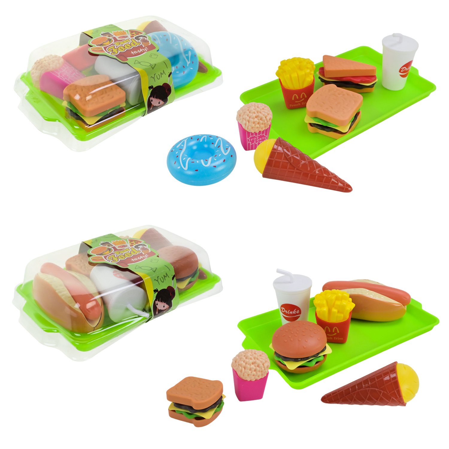 Іграшка  Fast food set арт. 6003/4 (240шт/2)  мікс 2 види, кафе  16*10*4