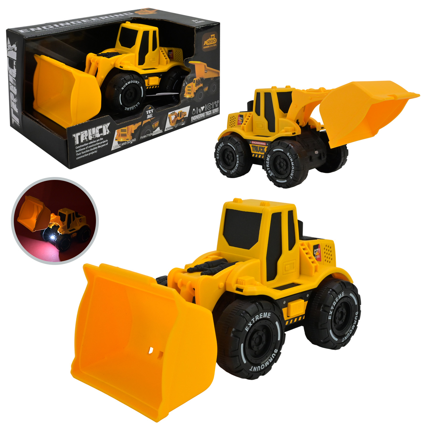 Машина арт. 210-123C (96шт/2) будтехніка,батар.,свiтло,звук,у короб.19,5*11,5*10см