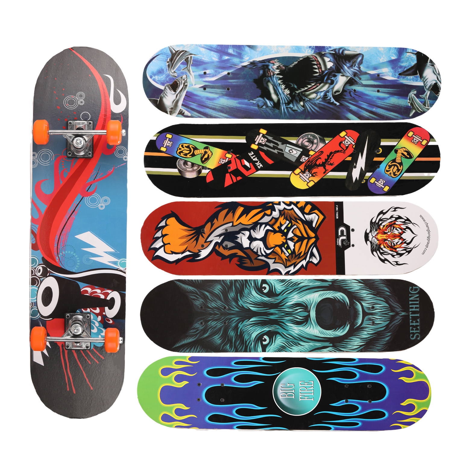 Пенни борд  3108 (6шт)колёса PU 5,5см, 68*20см