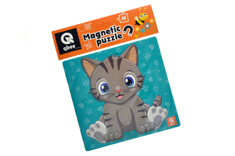 М'які магнітні пазли - 16 елм. "Кошеня" р. 23*23 см. QB200-006 qbee