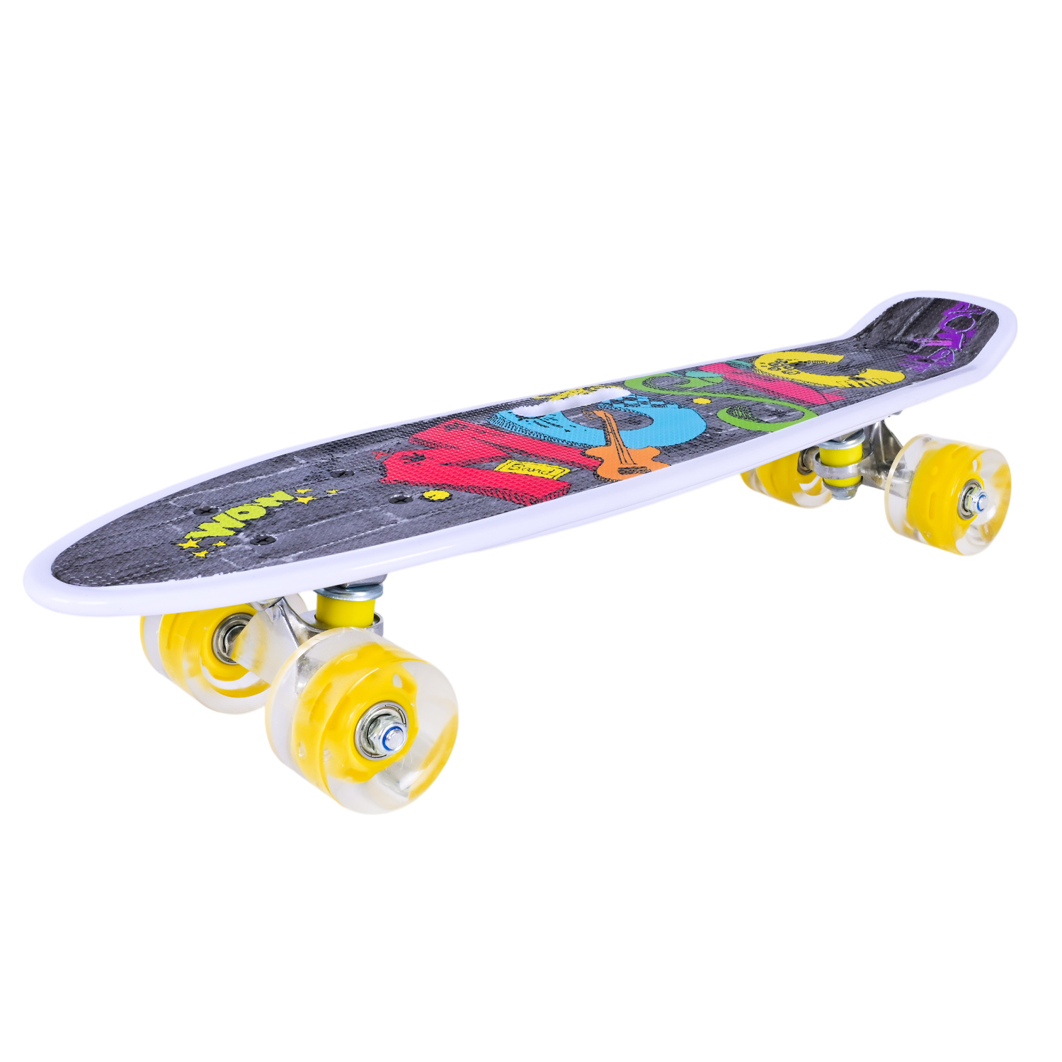 Пенні борд арт. SC2533 (8шт) 56*15 см колеса PU свiтяться, 7 видів