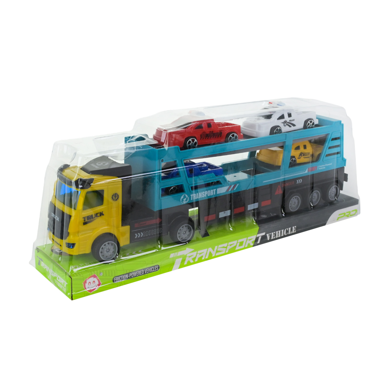 Трейлер арт. 666-6 (72шт/2) 2кольра,4машинки в наборі, короб. 35*7*13см