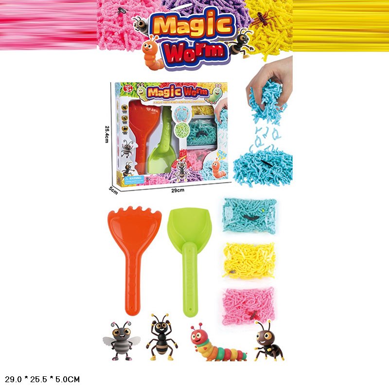 Магічні черв'ячки арт. LD001 (36шт/2) короб. 29*5*25,5см