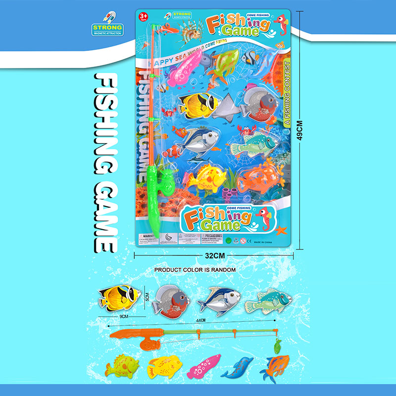 Рибалка арт. 272-504A (102шт/2) вудка, 8 рибок, планшет 49*32см.