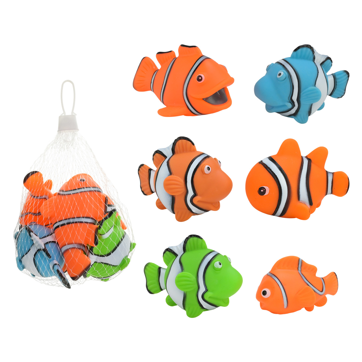 Пискавка арт. HY930-36 (192шт/2) морські рибки, 6 шт.сітці 20*20см