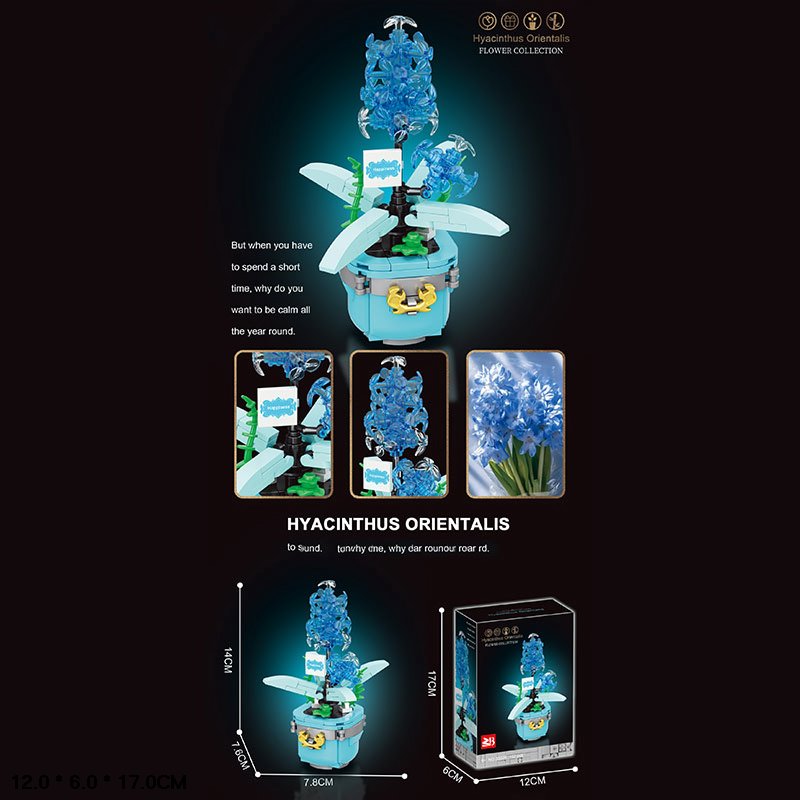 Конструктор арт. 33025 (96шт/2) 152дет.  Flowers короб. 12*6*17см