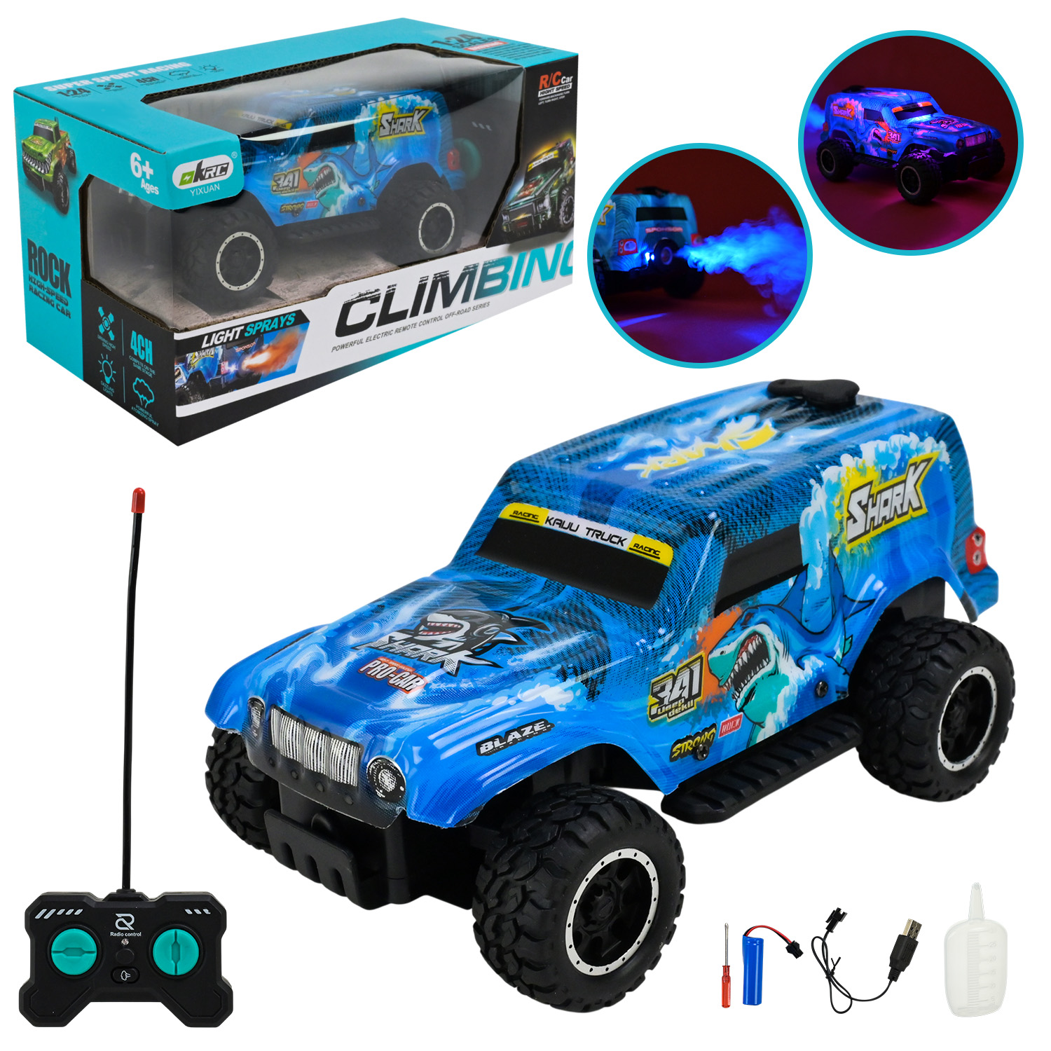 Машина р/к арт. KM555-5A (60шт/2) акум,світло,пар,пульт кер.,у короб.22,5*11*11см