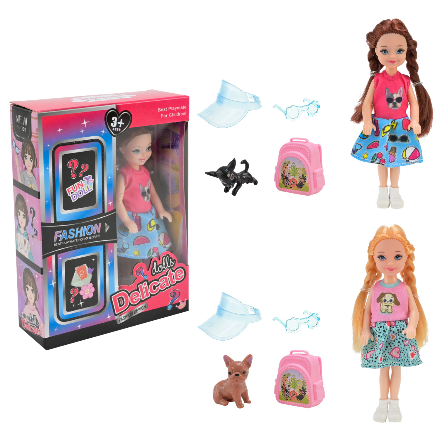 Лялька арт. 8822-27 (288шт/2)  мал. Мікс 2 види, аксесуари-сюрпризи  у наборі короб. 17*4*12 см