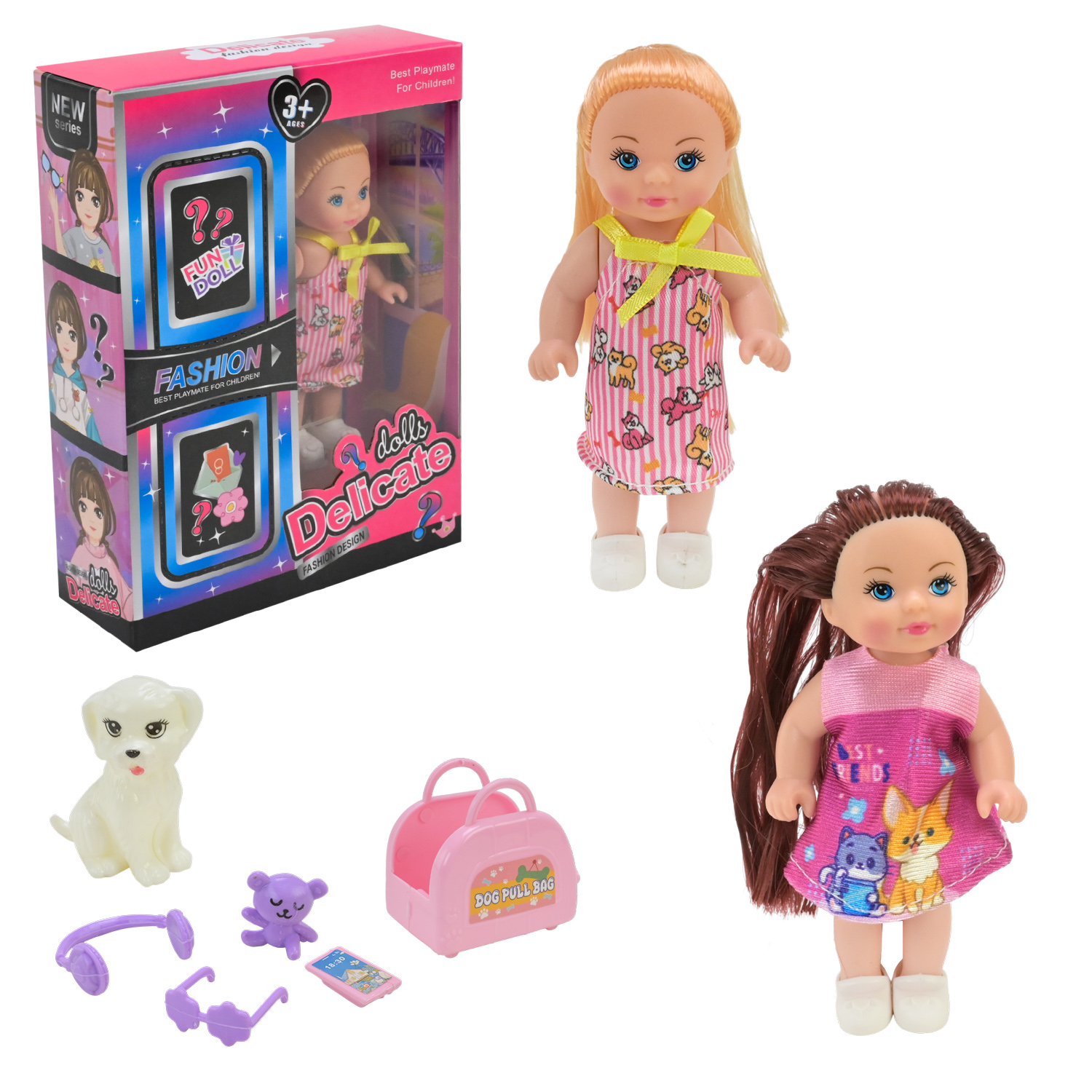 Лялька арт. 8822-25 (288шт/2)  мал. Мікс 2 види, аксесуари-сюрпризи  у наборі короб. 17*4*12 см