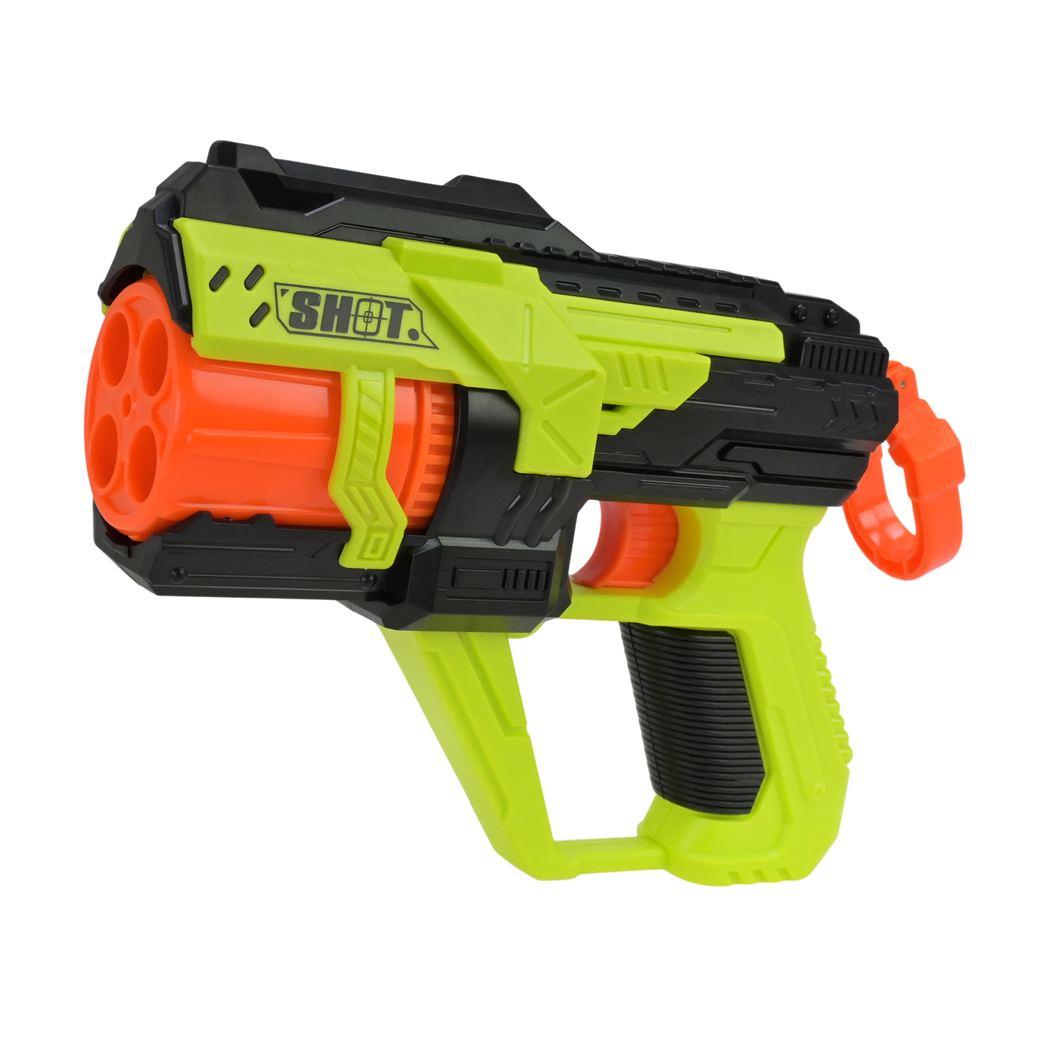 Бластер арт. 9956-1 (72шт/2) 2кольора,стріляє поролон. знарядами, 10поролон. Знарядів у наборі короб. 26*6,5*21,5см