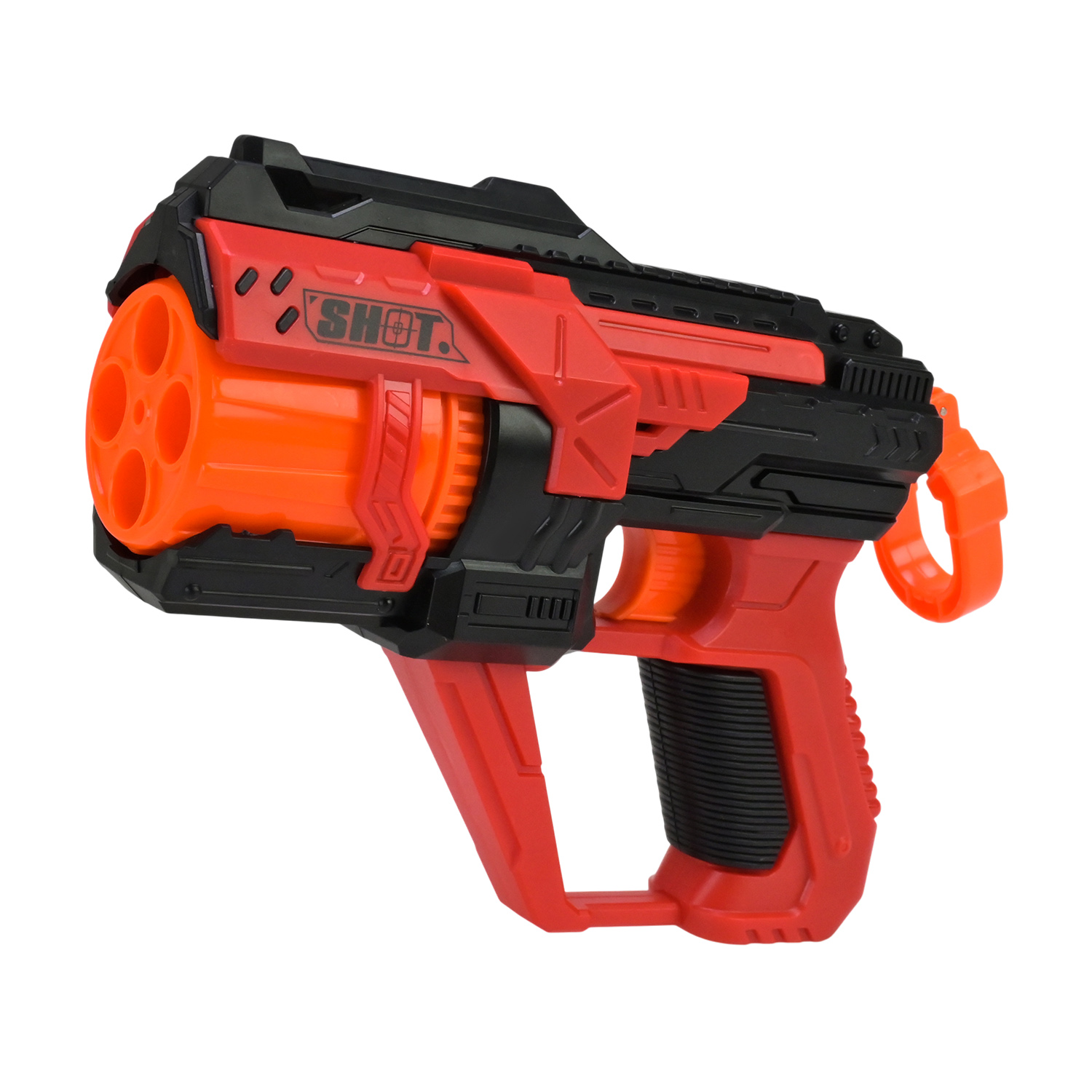 Бластер арт. 9956-1 (72шт/2) 2кольора,стріляє поролон. знарядами, 10поролон. Знарядів у наборі короб. 26*6,5*21,5см