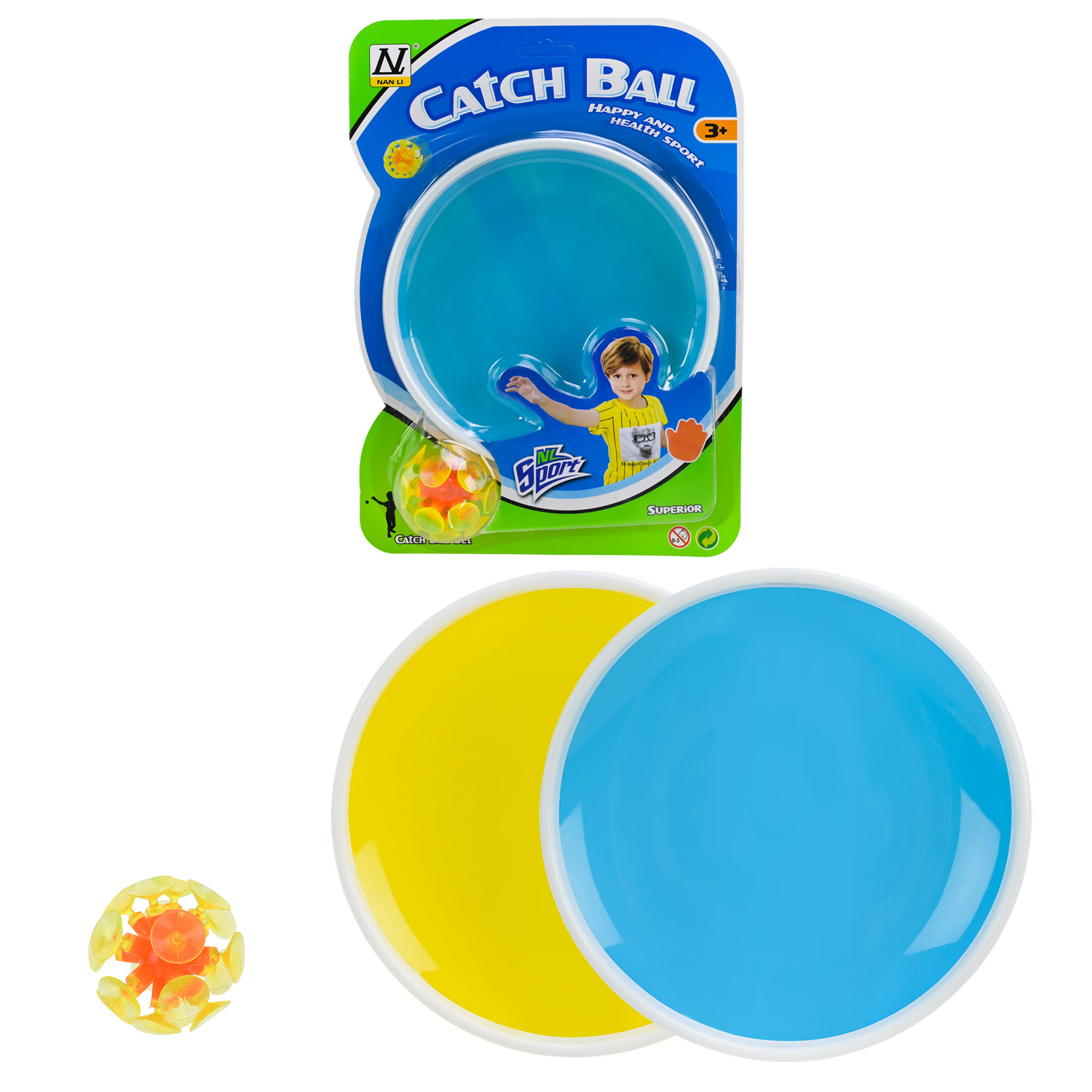 Ловушка арт. NL-03H (72шт/2)   з м'ячиком,  діаметр 7" планш. 22*5*30 см