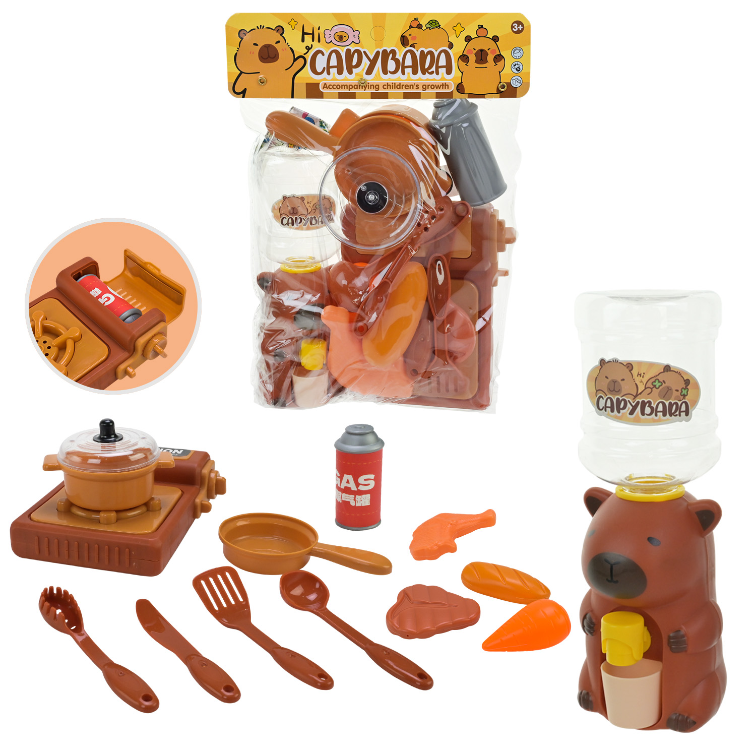 Кухня набір арт. 2016-297A (120шт/2)  кулер, плита, аксес пакет 29*11 см