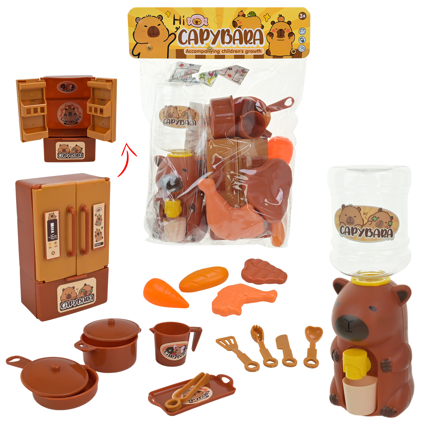 Кухня в пак. арт. 2016-299A (120шт/2)  кулер,холодильник, аксес пакет 29*11 см