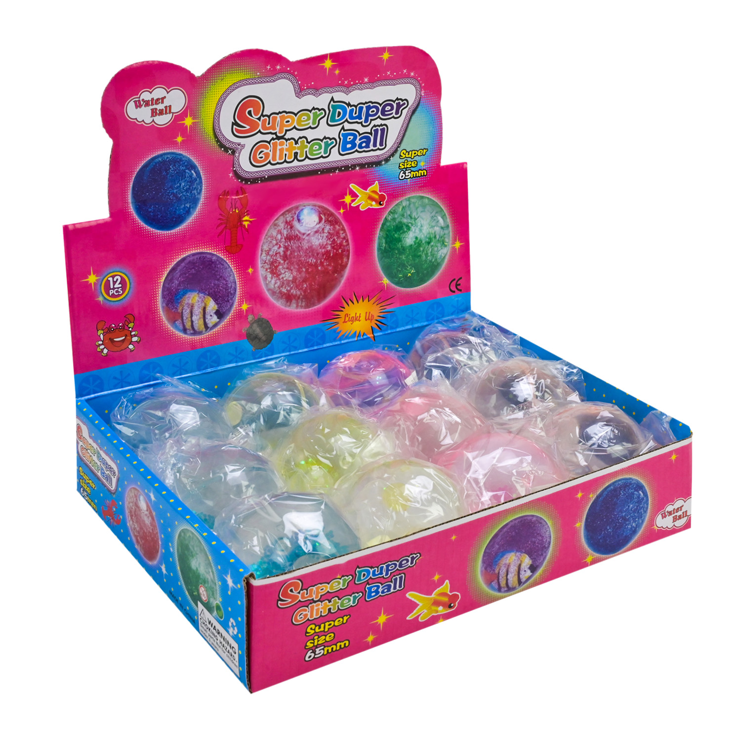 Cтрибунець арт. PR26210 (144шт) 12 шт. в боксі, світло, р-р іграшки 6,5 см