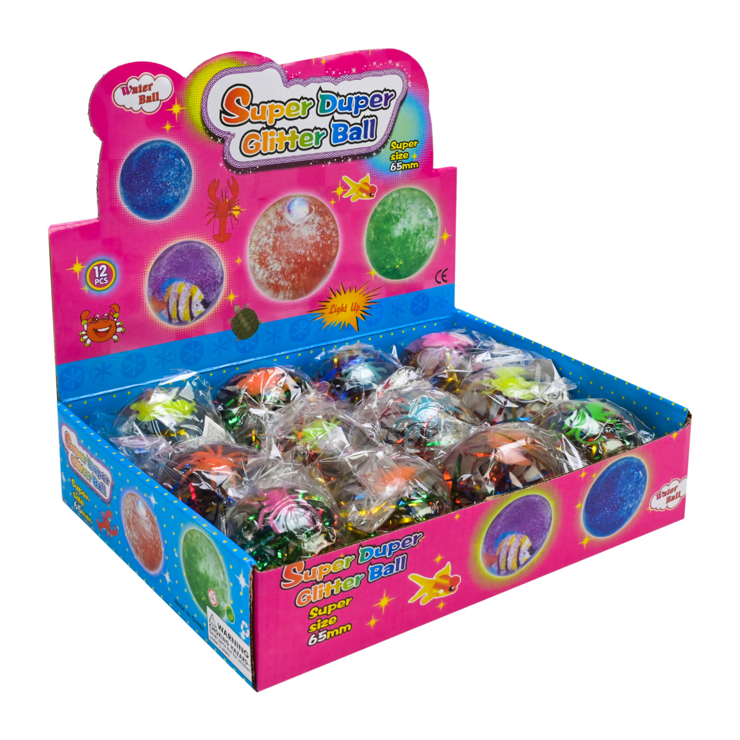 Cтрибунець арт. PR26212 (144шт) 12 шт. в боксі, світло, р-р іграшки 6,5 см