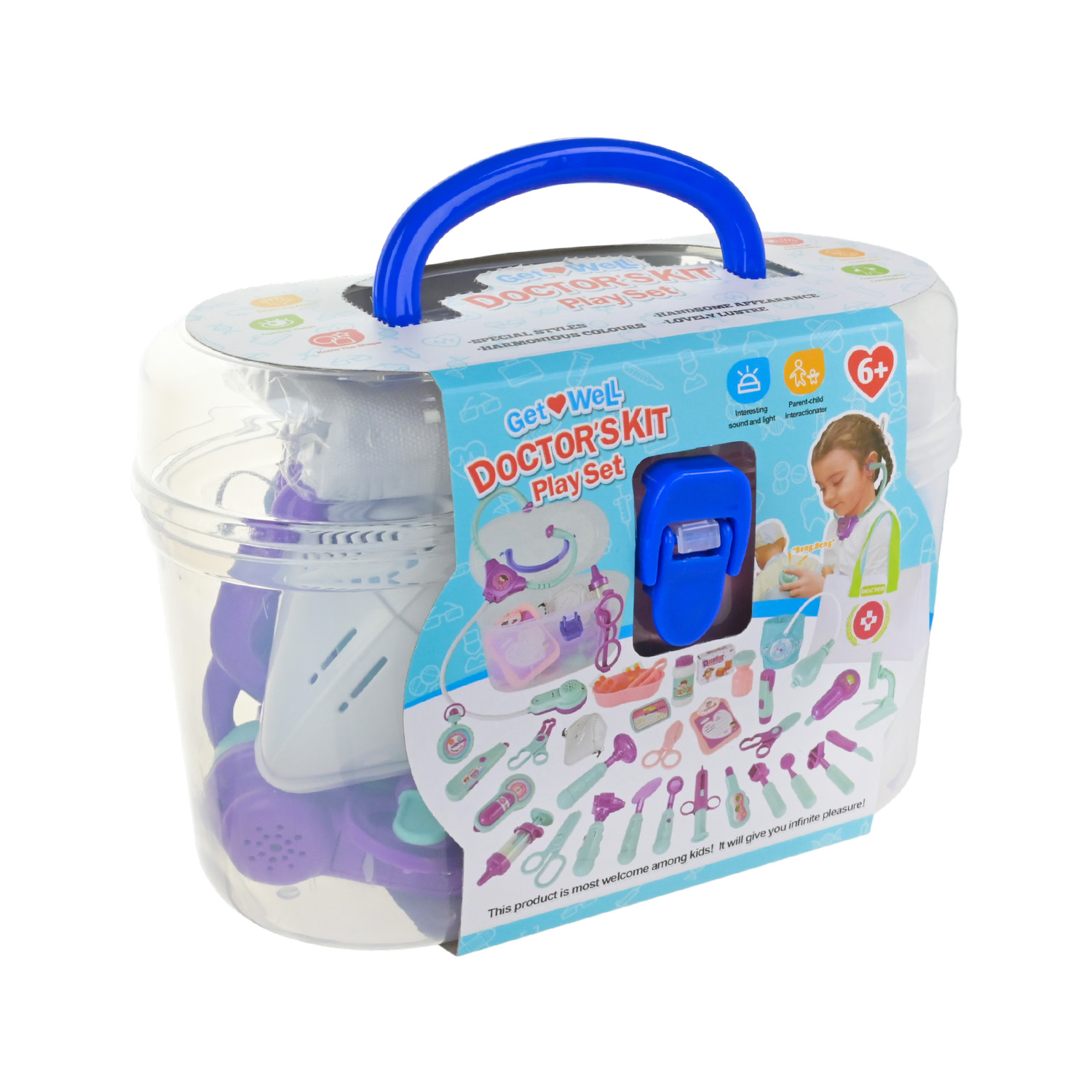 Лікар набір арт. STYJ02 (24шт/2) шприц, сумка, стетоскоп, аксес валіза 22*12*15 см