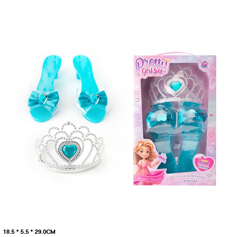 Аксесуари для дівчат арт. 266-1/2 (48шт/2) no мікс 2 види, туфельки, аксес короб. 18*5,5*29 см