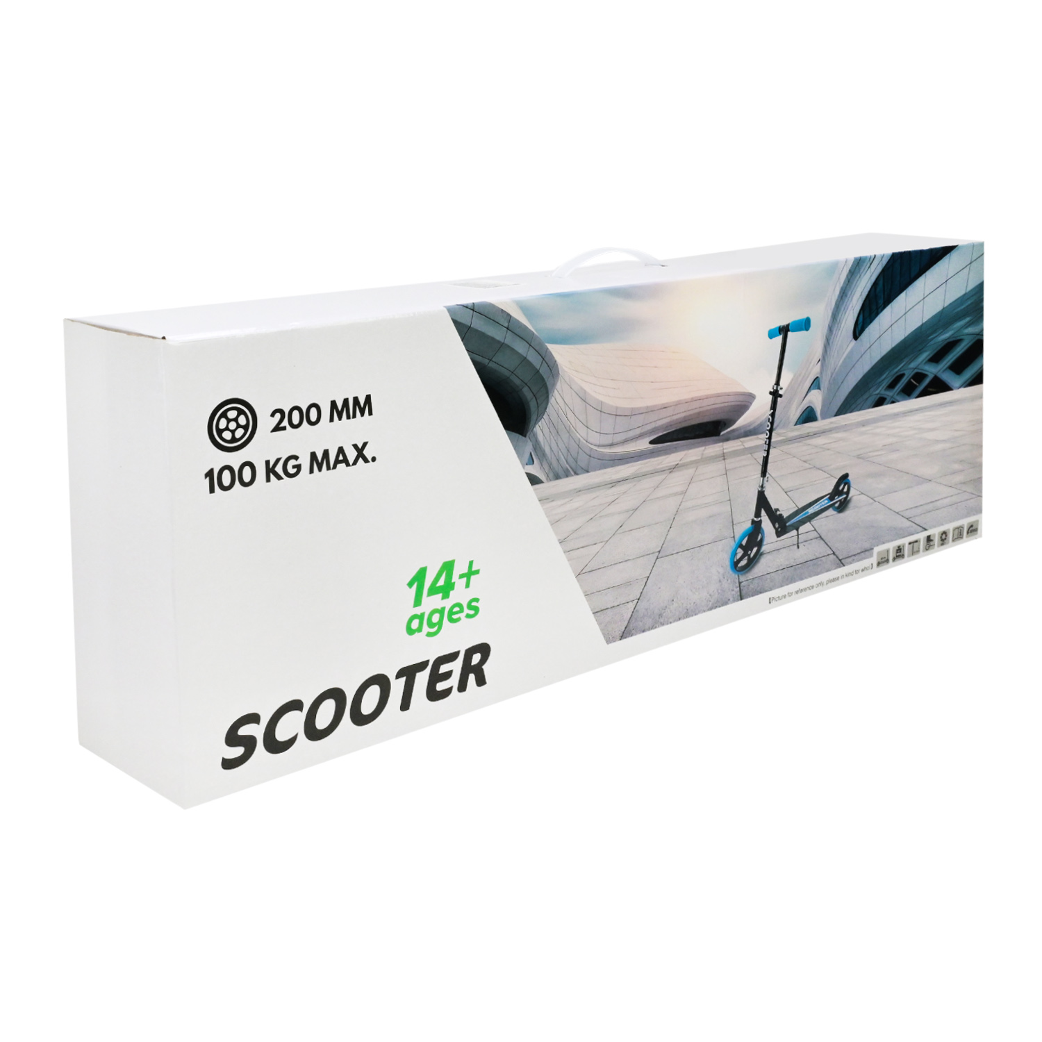 Самокат міський 2-х коліс. арт. SC2625 (4шт) сталевий,колеса 200 мм,гальмо 4 кольори короб.79*13*28 см