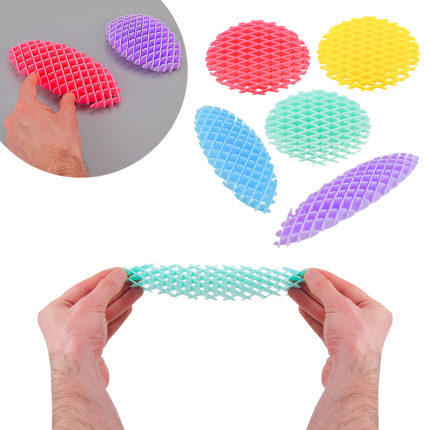Fidget worm червяк непоседа антистресс 6 цветов в асс. арт. C42801 10*7*3 см