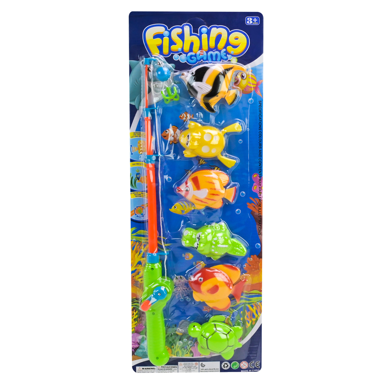 Рибалка арт. 2289B (120шт/2) вудка, 6 рибок,  планшет 52*5*19см.