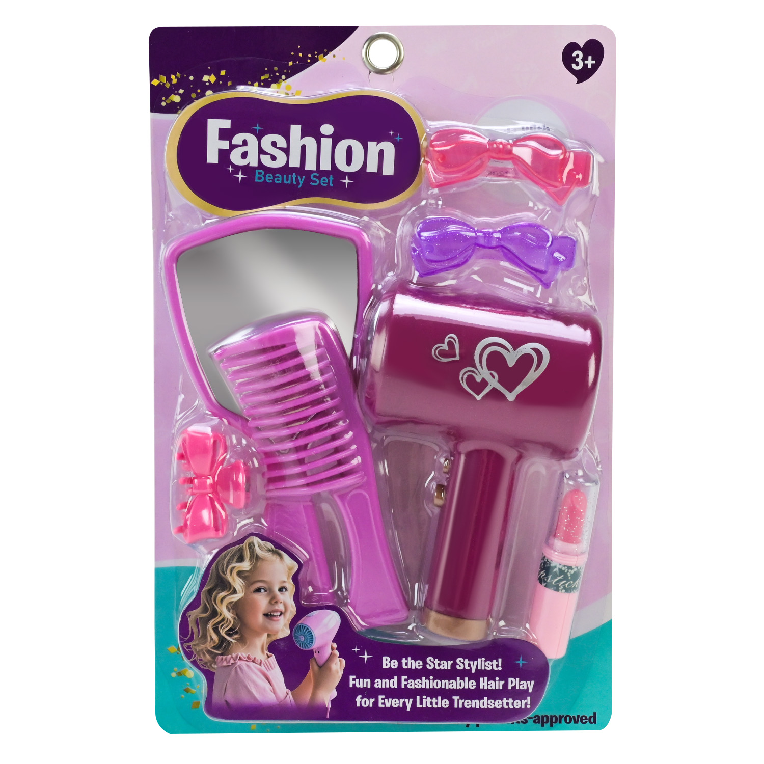 Перукаря набір арт. BE2515 (96шт/2)   фен, розчіска, аксес планш. 26*17 см