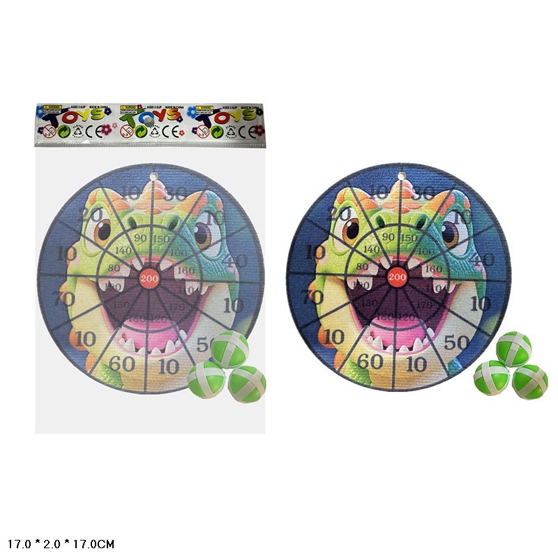 Дартс арт. 210 (960шт/2)  3 м'ячика на ліпучці пакет 17*2*17 см