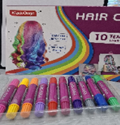 Крейда для волосся арт. MHC837 (48шт) у вигляді фломастерів яскраві  кольори короб. 17*21*2