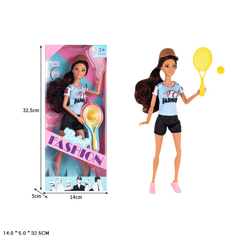 Лялька арт. ST55672-13 (120шт)  типу барбі, з тенісним набором короб. 32*5*14 см