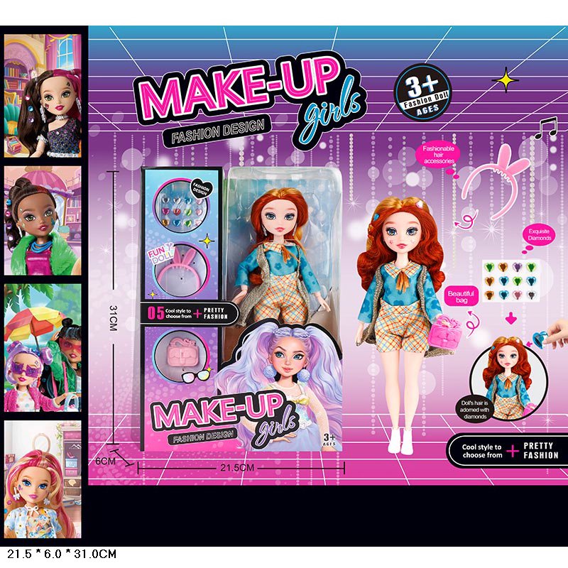 Лялька арт. 2788B (48шт/2)  з набором аксесуарів короб. 31*6*21 см