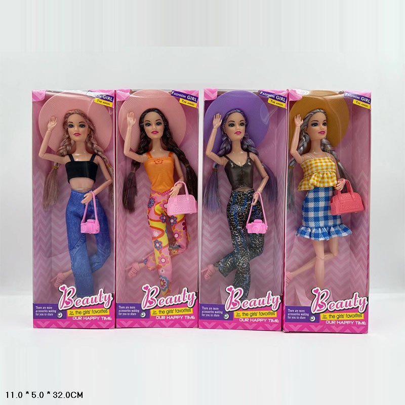 Лялька арт. TL8011C2 (160шт/2)  мікс 4 види, типу барбі, в стильному одязі та аксес короб. 11*5*32 см