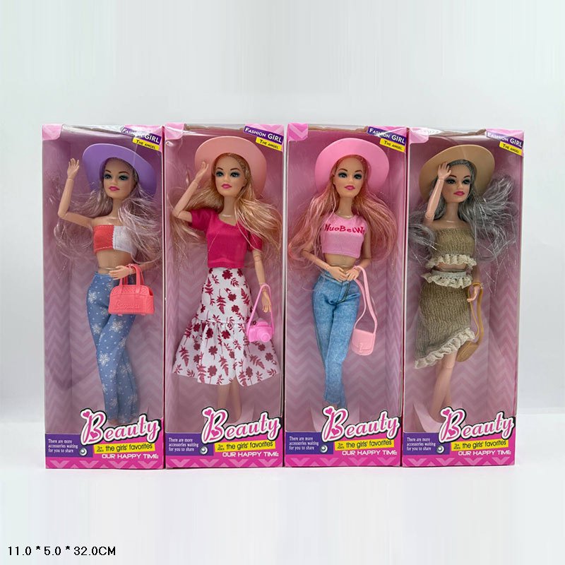 Лялька арт. TL8011C3 (160шт/2)  мікс 4 види, типу барбі, в стильному одязі та аксес короб. 11*5*32 см