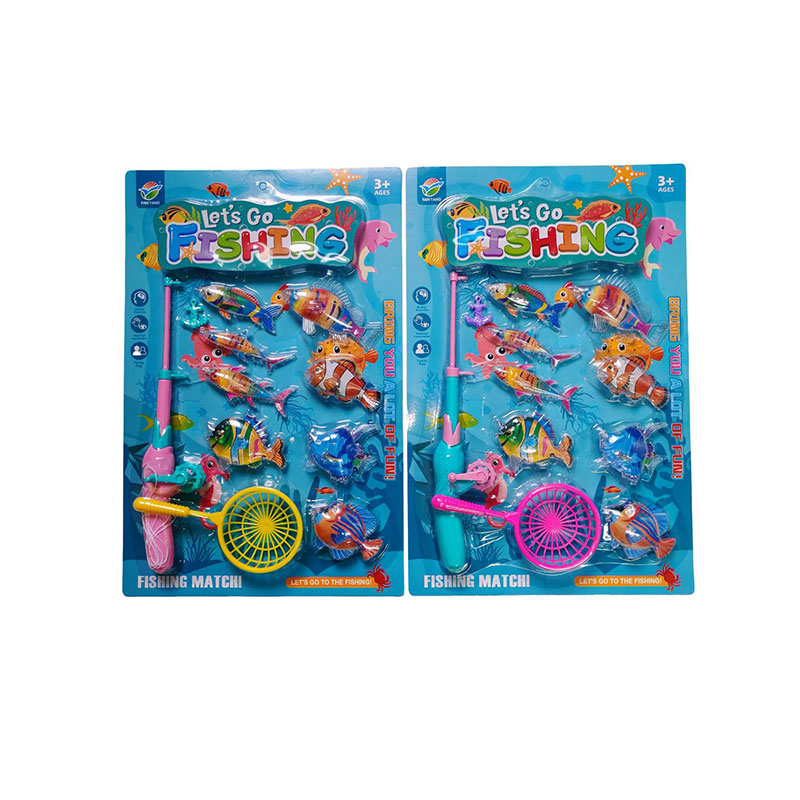 Рибалка арт. 3067-121 (132шт/2) 2 види мікс, вудка, 7 рибок,  планшет 43,5*28,5см.