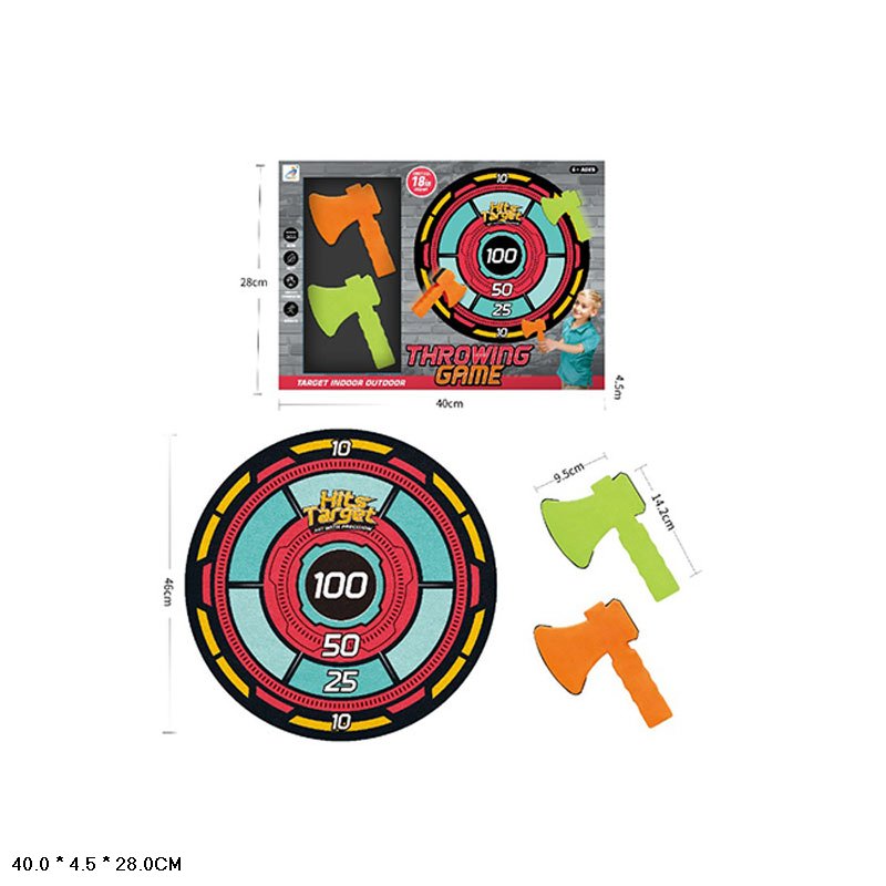 Дартс арт. AX1023G (54шт)  2 сокири на магніті короб. 40*4,5*28 см