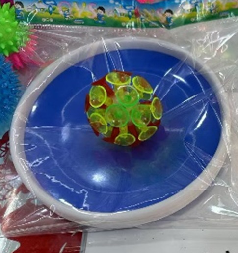 Тарілка з шаром липучкою арт. PR26207 (120шт)  5 мікс кольорів, р-р іграшки 18см