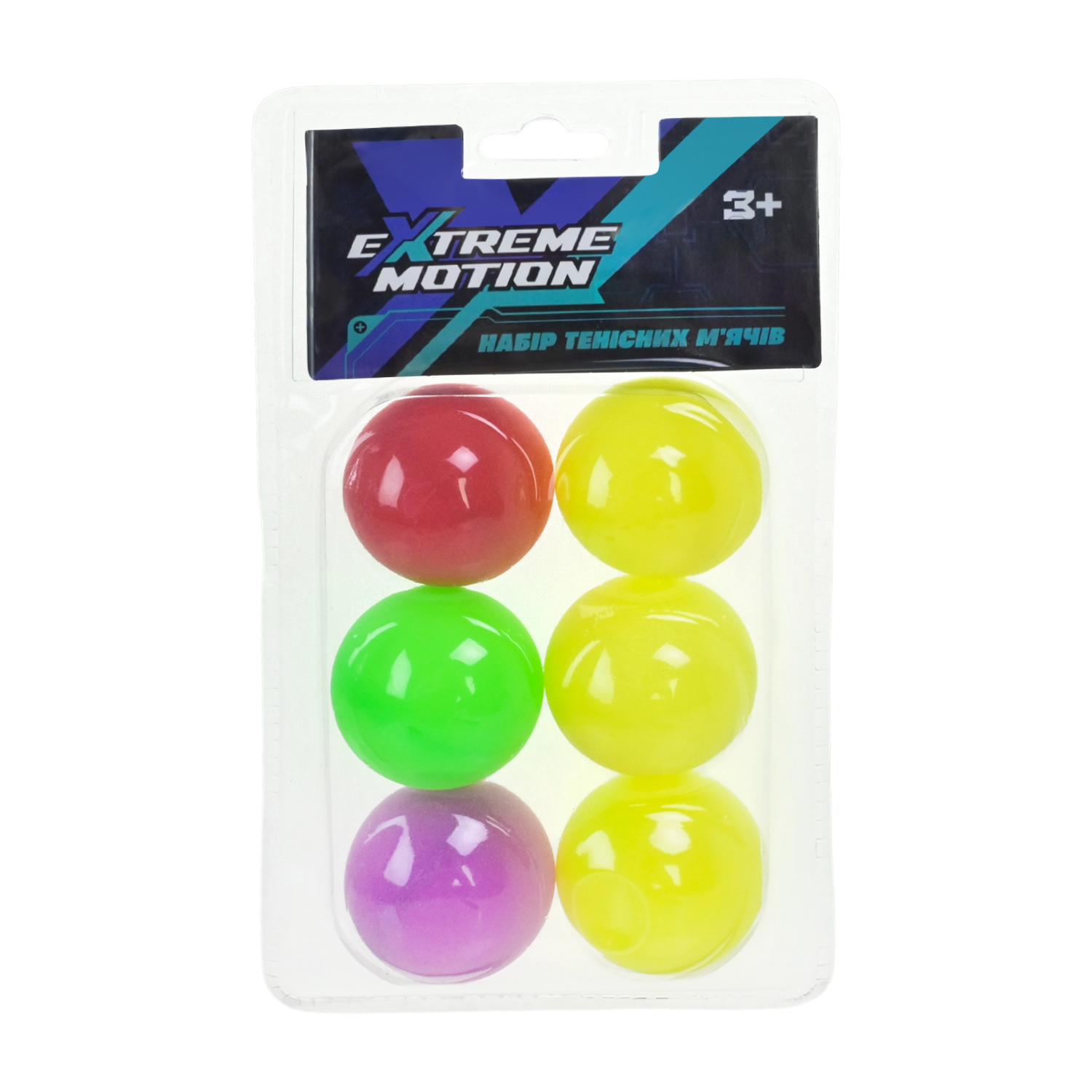 М'ячики для тенісу арт. TB2616 (240шт) матеріал PP, 6 шт в упак.слюда