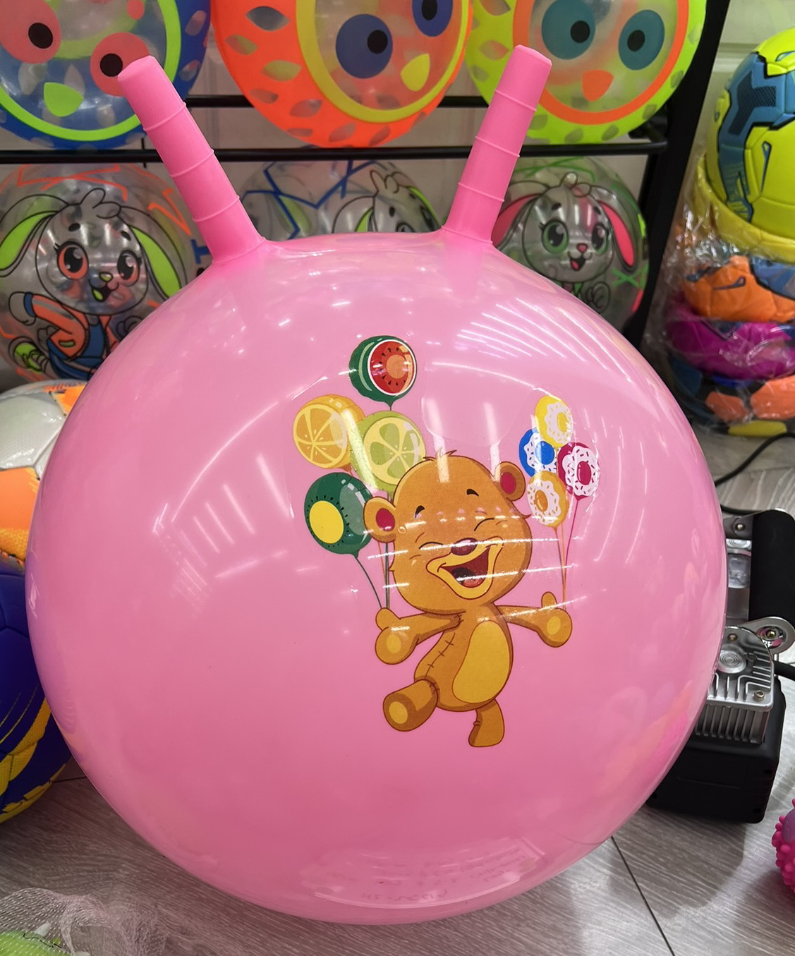 М'яч для фітнесу арт. RB26509 (80шт)  ріжки 65см, 550 грам,6 кольорів