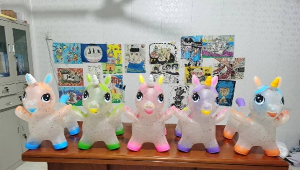 Стрибун гумовий арт. RB26513 (30шт)  Поні,4 кольори 1300 грам