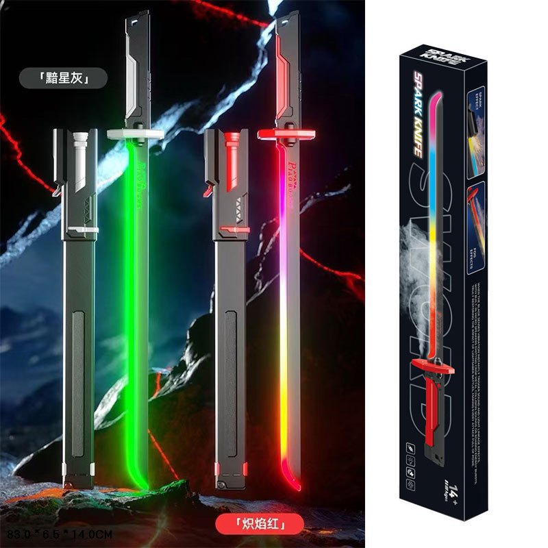 Меч арт. 1813 (36шт/2) акум 2кольора,,світло короб. 83*6,5*14см