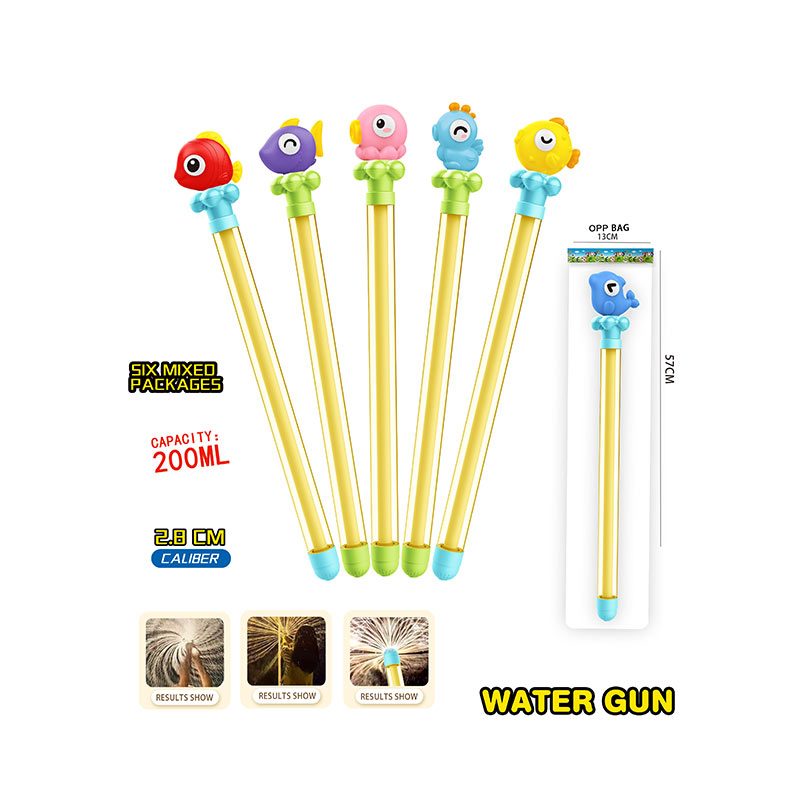 Водний пістолет арт. M919-1 (192шт/2)  6 мікс видів, 3 варіанти розприскування води пакет 13*57 см