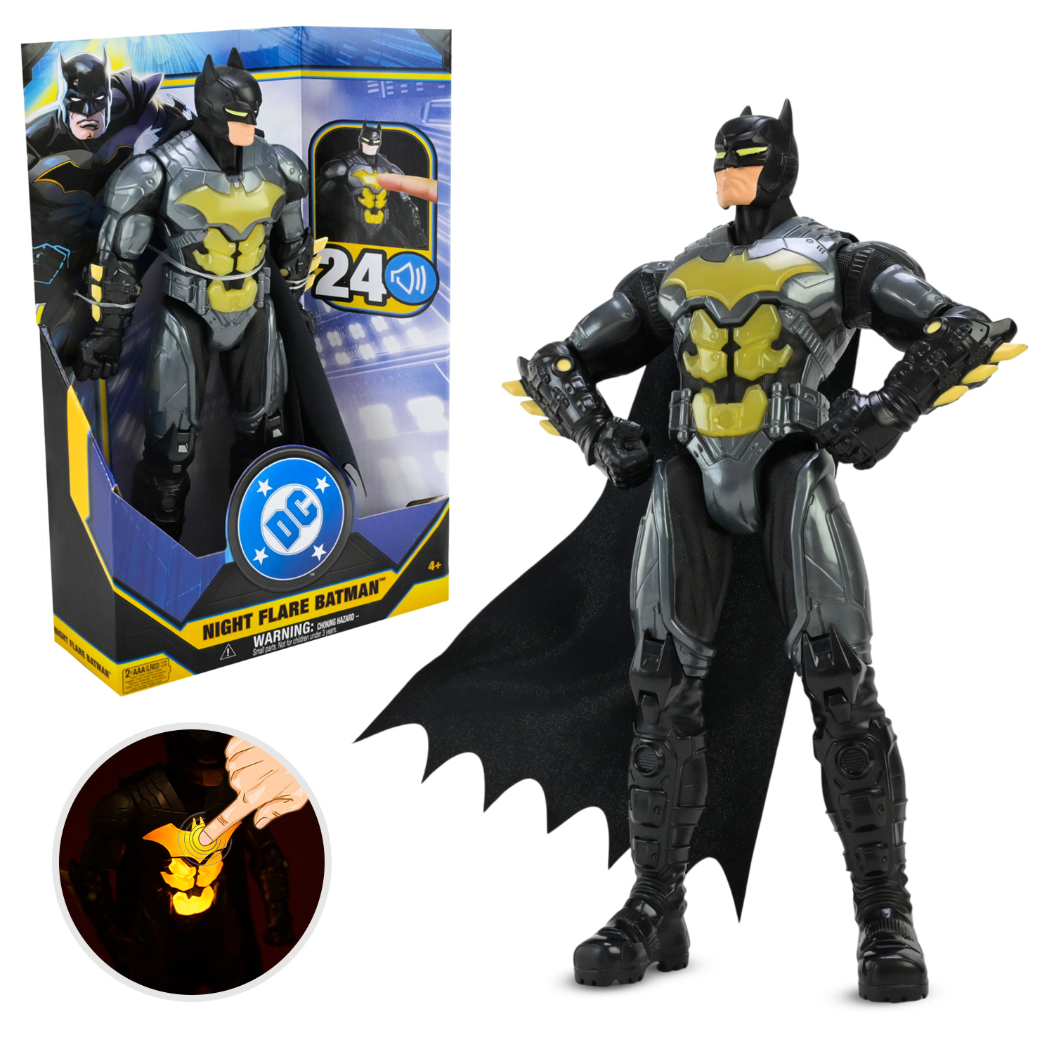 Фігурка арт. 6073931 (4шт) Бетмен батар. велика 12 дюймів, світло, звук р-р іграшки 12*5*30 короб. 20*6,5*31,5