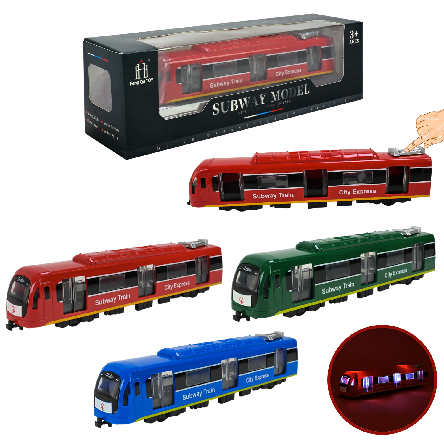 Потяг арт. 731-27K (72шт/2) 3 кольори, світло батар короб. 23*4*5см