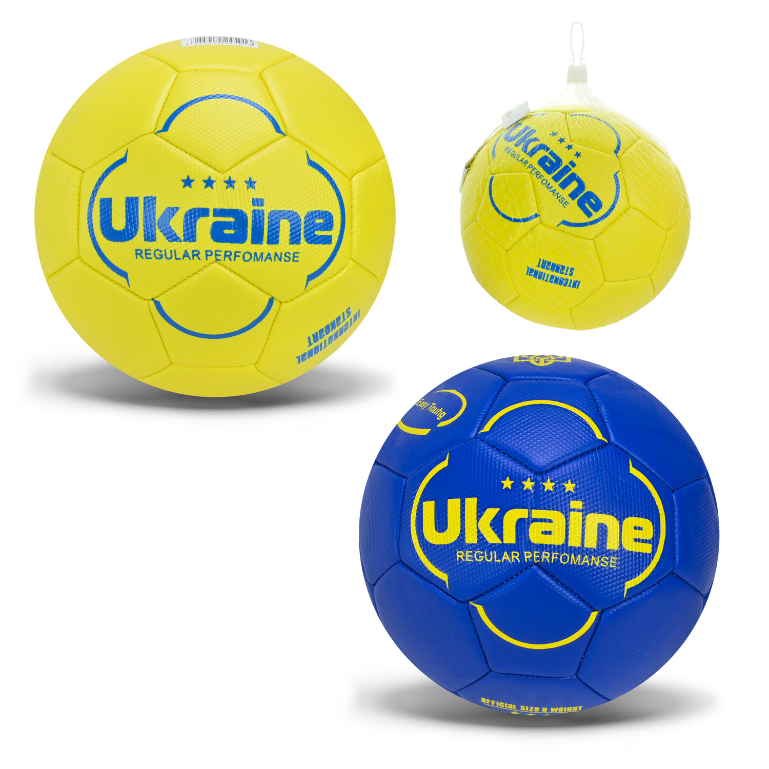 М'яч футбольний арт. FB24501 (100шт) №3, PU, 280 грам, MIX 2 кольори, сітка+голка