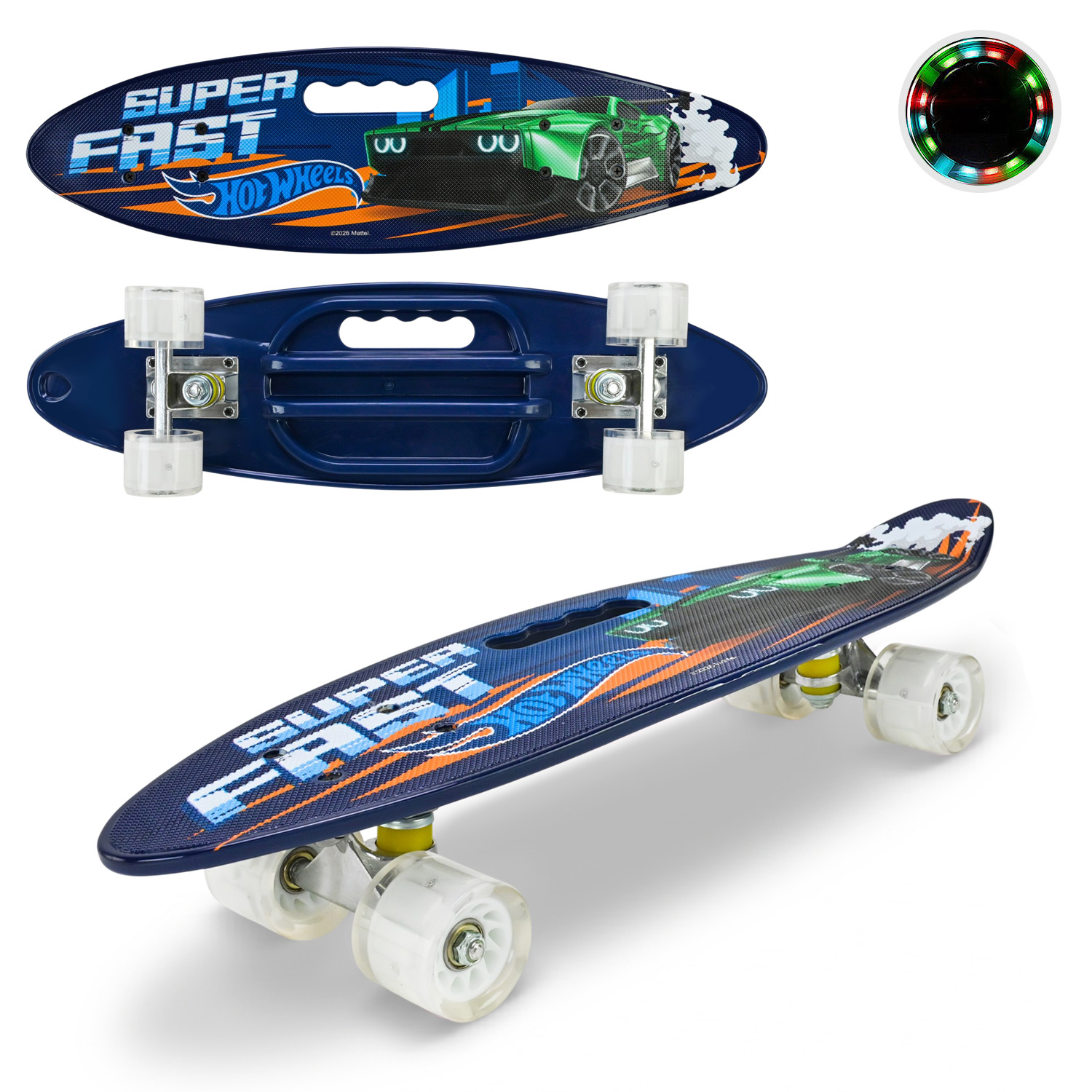 Пенні Борд Hot Wheels арт. BH2611 (8шт)60*17 см, колеса PU світло