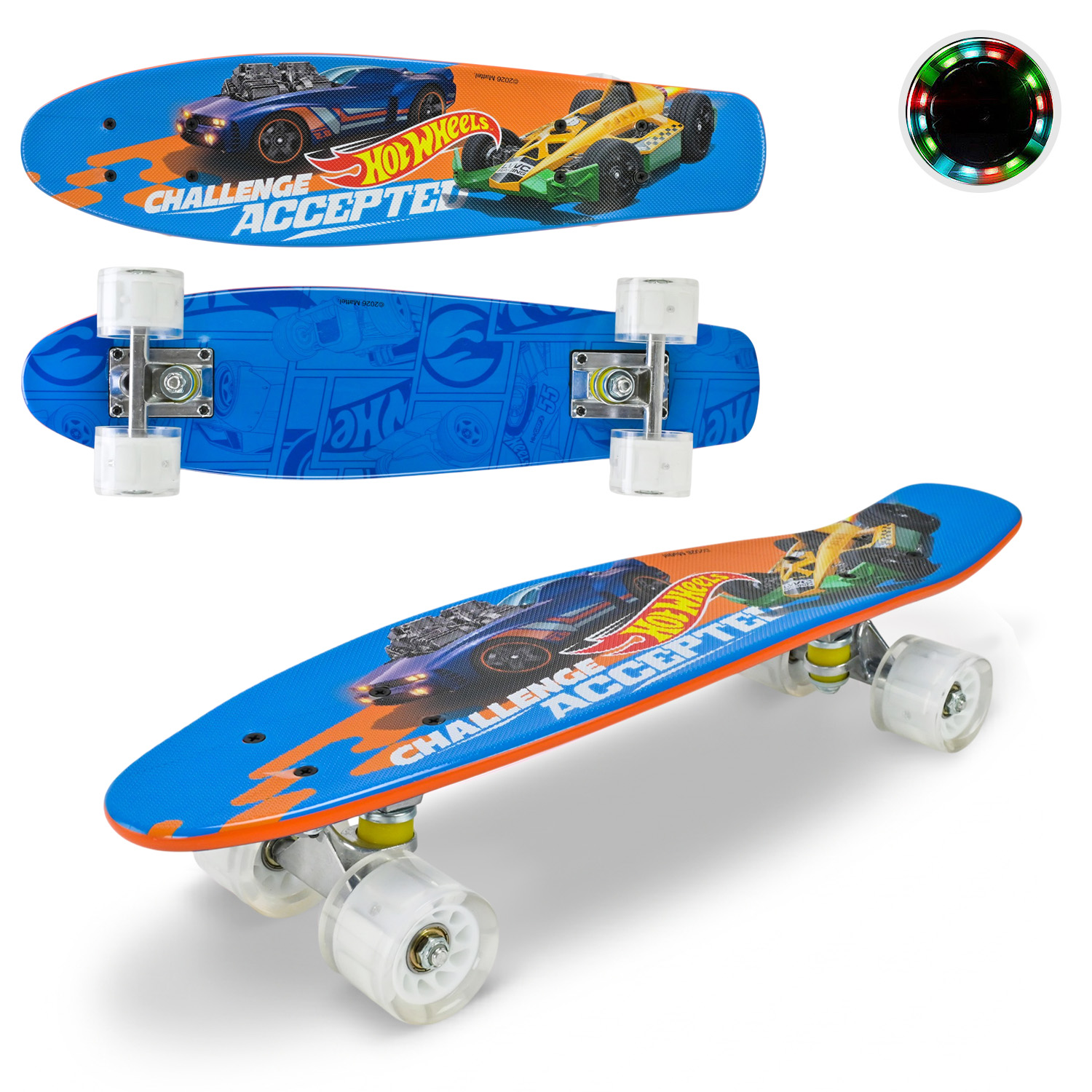 Пенні Борд Hot Wheels арт. BH2613 (8шт)56*15 см ,колеса PU світло