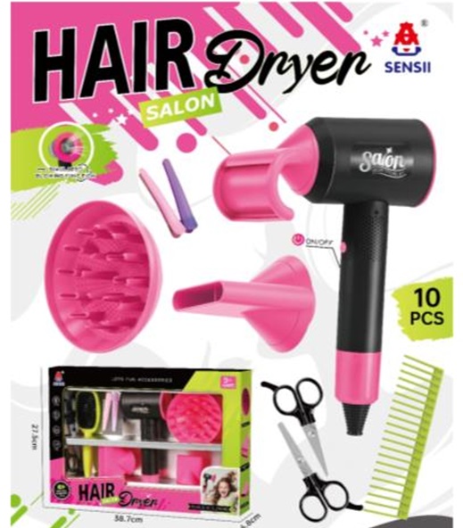 Перукаря набір арт. 096-42C (36шт) батар. фен. Аксес короб. 28.1*45.2*7.2 см